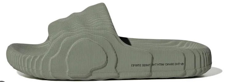 adidas Adilette 22 Slides  Silver Green Quick Comfort Everyday Favorite