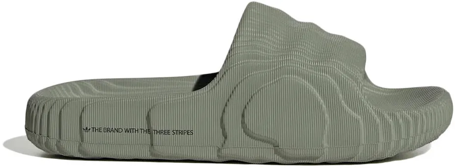 Adjustable Fit System adidas Adilette 22 Slides  Silver Green