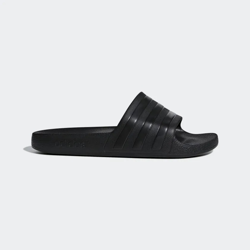 Perforated Tongue Design Aerodynamic Shape adidas Adilette Aqua Black