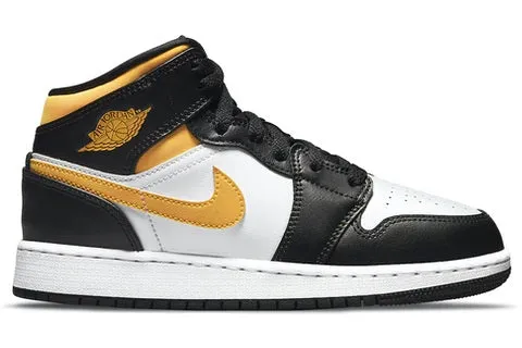 Jordan 1 Mid White Pollen Black (GS) Comfort Cushion Technology