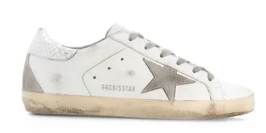Golden Goose Superstar White Silver Print Cream Sole (W) Grip tech