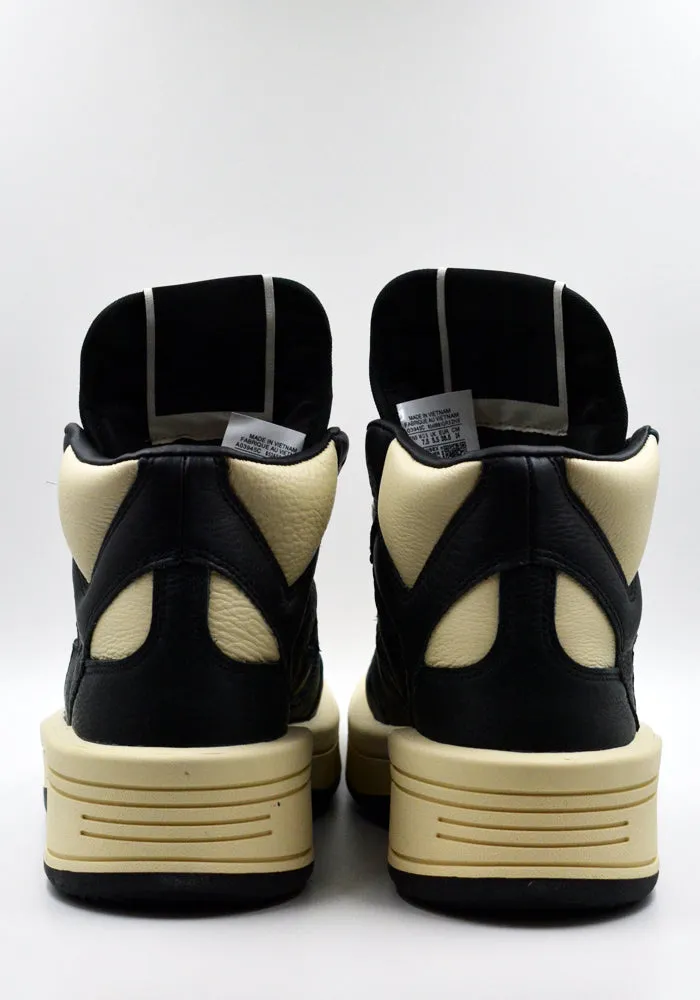 RICK OWENS DRKSHDW X CONVERSE DC01DX945 TURBOWPN MID-TOP SNEAKERS BLACK/NATURAL Tight Fit