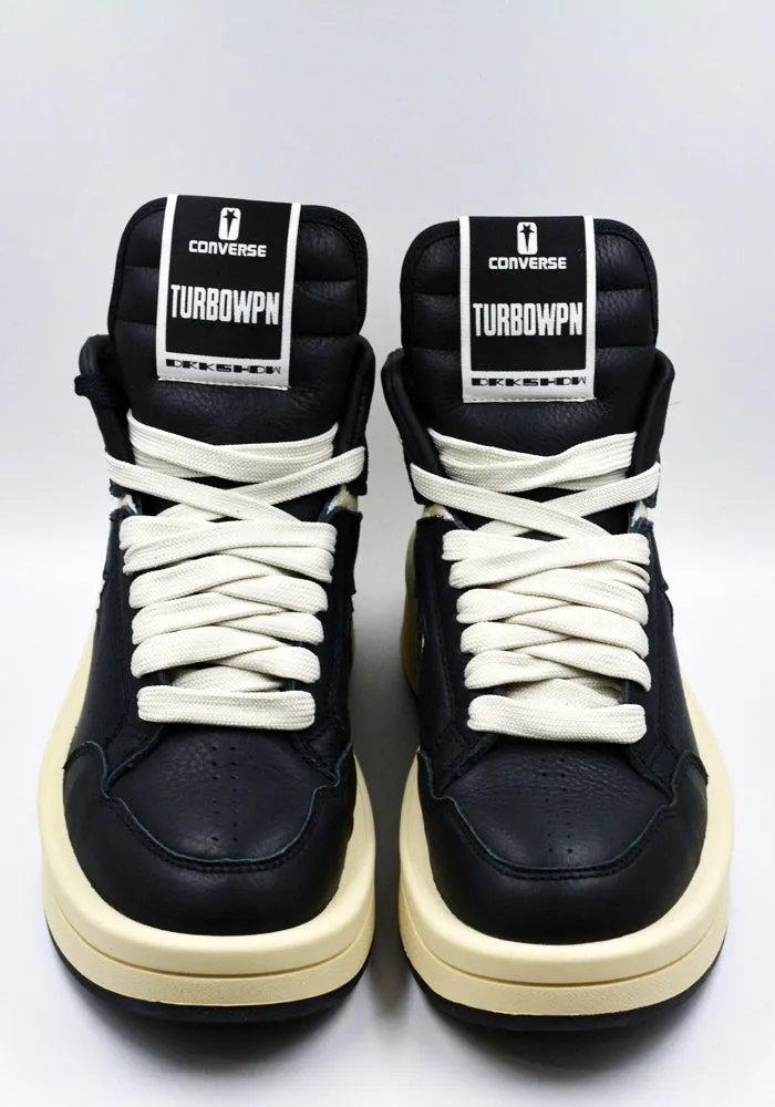 RICK OWENS DRKSHDW X CONVERSE DC01DX945 TURBOWPN MID-TOP SNEAKERS BLACK/NATURAL Neutral Use High Rebound Foam