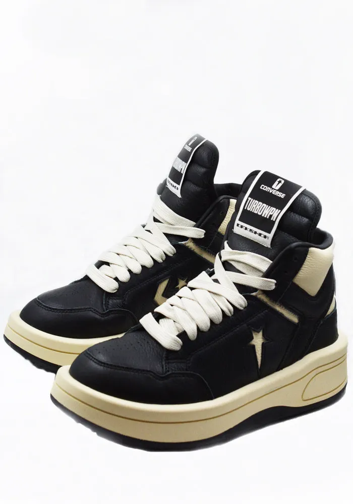 RICK OWENS DRKSHDW X CONVERSE DC01DX945 TURBOWPN MID-TOP SNEAKERS BLACK/NATURAL Neutral Step Advanced Foot Support