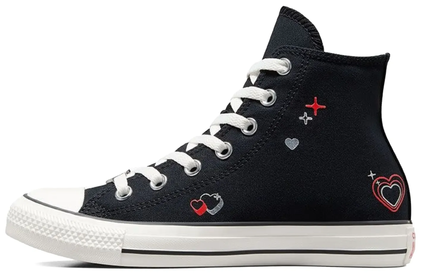 Unidirectional Airflow Vents Vibrant Style Converse Womens Chuck Taylor All Star Hi Top Black/Vintage White