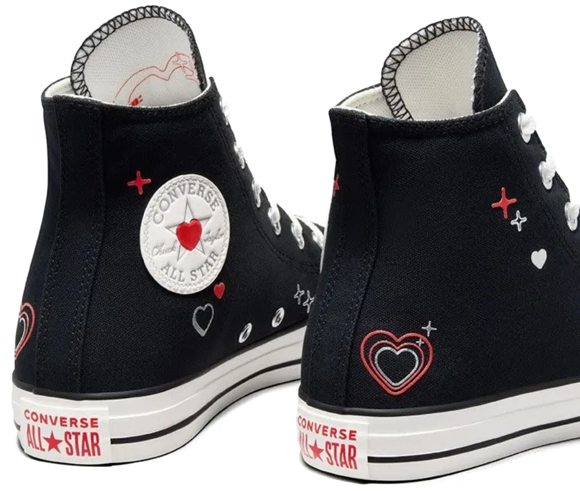 Converse Womens Chuck Taylor All Star Hi Top Black/Vintage White Active Comfort Waterproof Barrier Tech