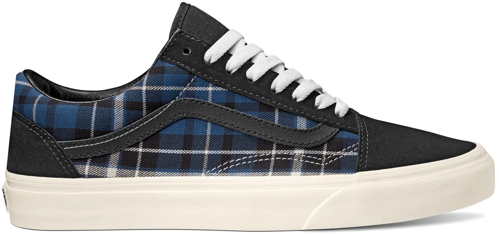 Elastic Comfort Tight Structure Vans Old Skool (Plaid Mix) Black/Navy