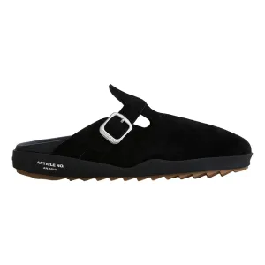 Quiet Walk ARTICLE NO. VAGABOND LEATHER BLACK DRIFT CLOGS-BLACK