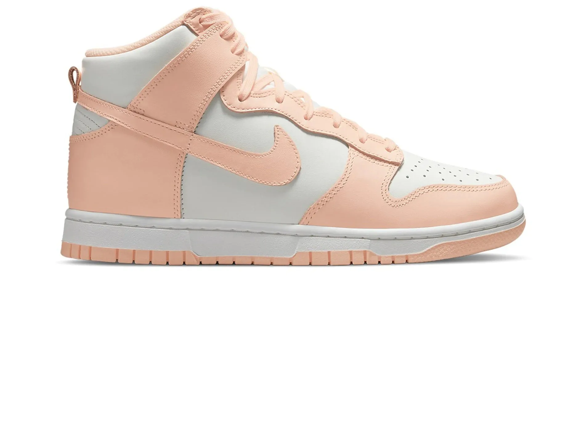 Flexible Zones Breathable frame Nike Dunk High Sail Crimson Tint (W)