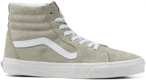 Vans Sk8-Hi Pig Suede Moss Gray/Snow White Shock Absorbing Padding Elastic Comfort