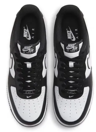 Nike Air Force 1 '07 Low White Swoosh Panda Padded Tongue Self Cleaning Tread