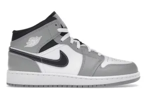 Shock-absorbent look Comfort Heel Jordan 1 Mid Light Smoke Grey Anthracite (GS)