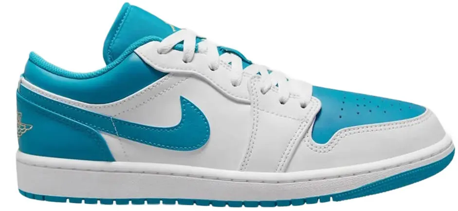 Smooth Control LaceUp Air Jordan 1 Low White/Teal