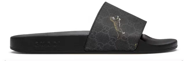 Perimeter Cushioning Gucci Slide GG Supreme Tigers