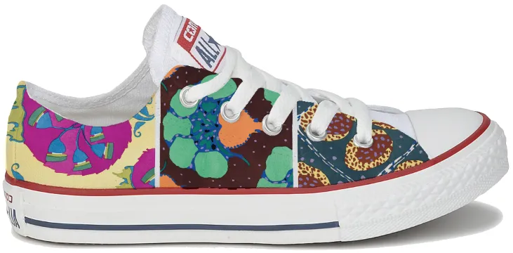 Baggins Original Hi Top Abstract Floral Multi Modern Twist Chic Basics