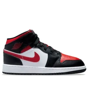 Air Jordan 1 Mid Alternate Bred Toe (GS) Essential Look