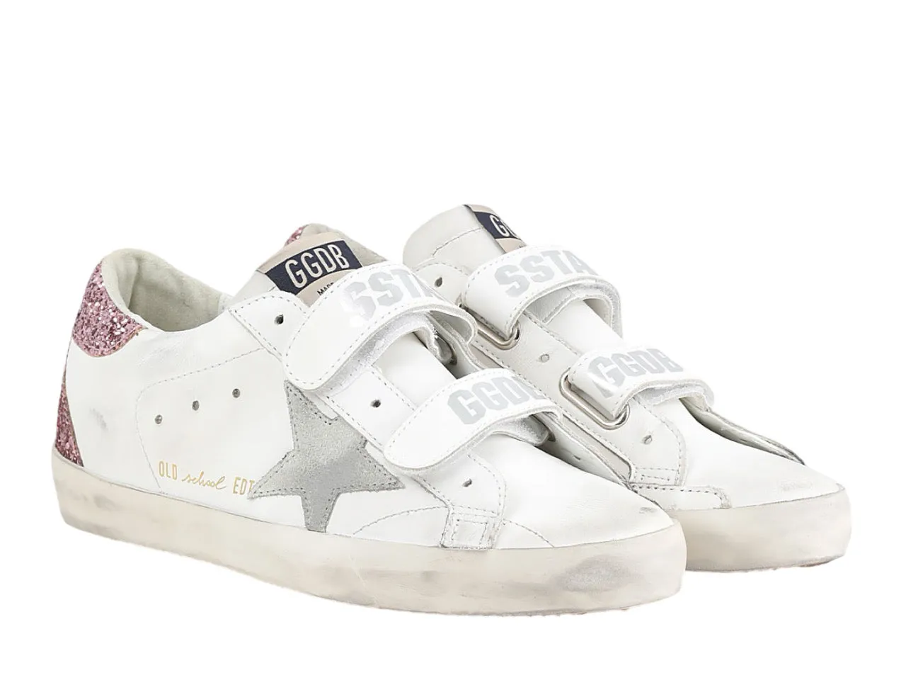 Golden Goose Femme Sneakers Old School White Ice Violet Memory Foam Collar Responsive Foam Technology