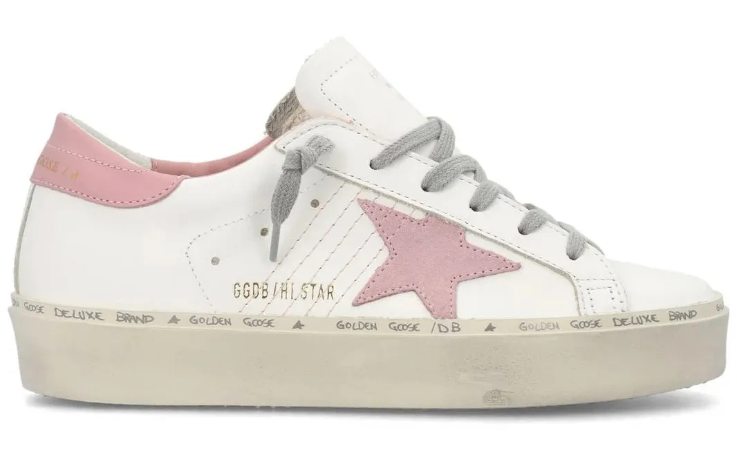 Running Friendly Durable Rubber GOLDEN GOOSE High Star Suede Star Old Rose Leather (W)