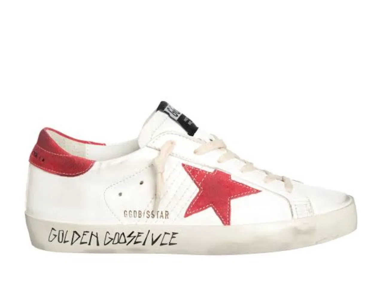 Golden Goose Sneakers Women Super-Star Cream Fucsia Athletic Comfortable Upper Material