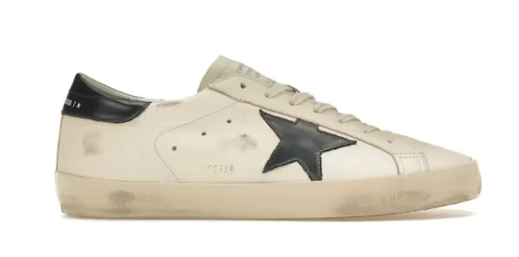 GOLDEN GOOSE Super-Star Beige Night Blue Soft-touch design Slim Look