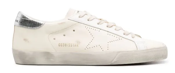 Traction Grip Golden Goose Super-Star Beige Silver