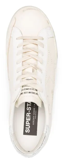 Golden Goose Super-Star Beige Silver Good Fit Reinforced Panels