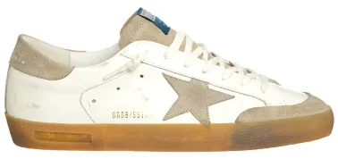Golden Goose Super-Star Leather Sneaker Milky Taupe Neutral Ride Ankle Strap
