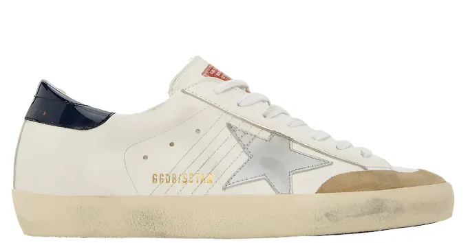 Golden Goose Super-Star Penstar Classic White Beige Silver Blue Flexible Grip All-weather chic