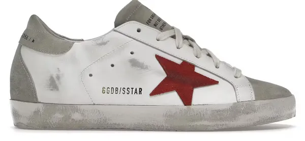 ScratchResistantSurface Stylish Details Golden Goose Super-Star White Grey Red (Women's)