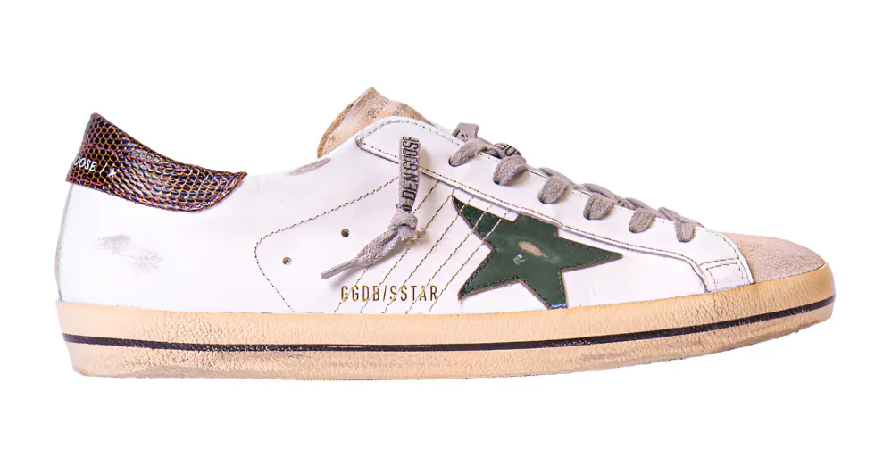 Power Moves Neutral Fit Golden Goose Super Star White Seedpearl Green