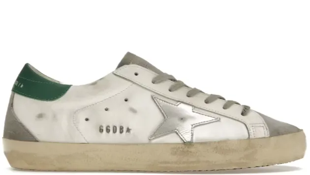 Arch Stabilizer Foot Hugging GOLDEN GOOSE Super-Star White Silver Green