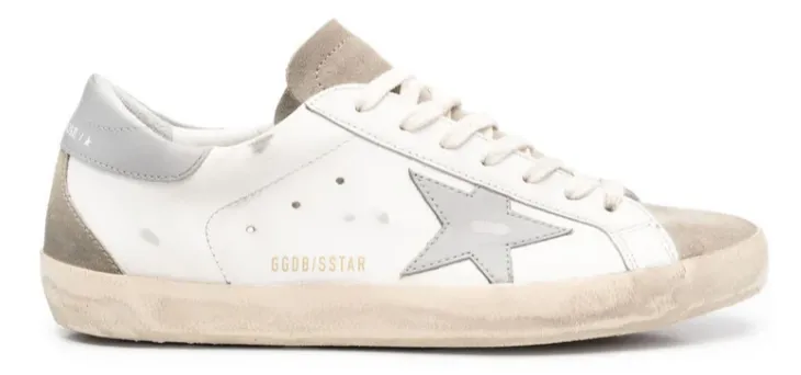 Golden Goose Super-Star White Taupe Grey Comfortable Soles