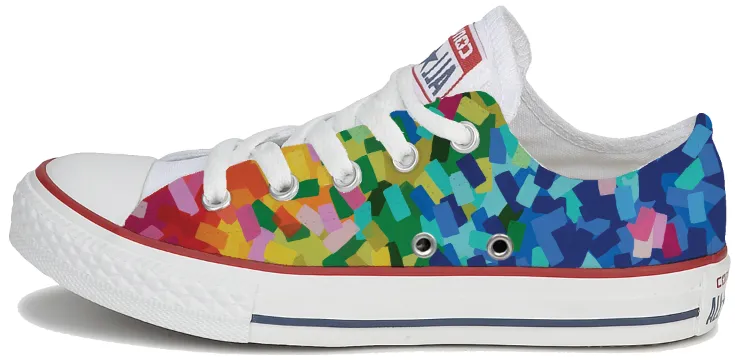 Baggins Original Heather Travis Low Top Rainbow Confetti Relaxed Design