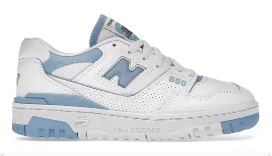 New Balance 550 UNC White Dusk Blue (Women's) PU midsole