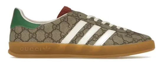 adidas x Gucci Gazelle Beige GG Monogram Seamless Upper Construction Eva Midsole