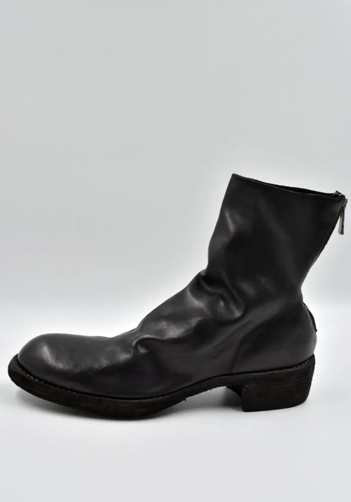 GUIDI 796Z SOFT HORSE FULL GRAIN LEATHER SHORT BOOTS BLACK Core Flex