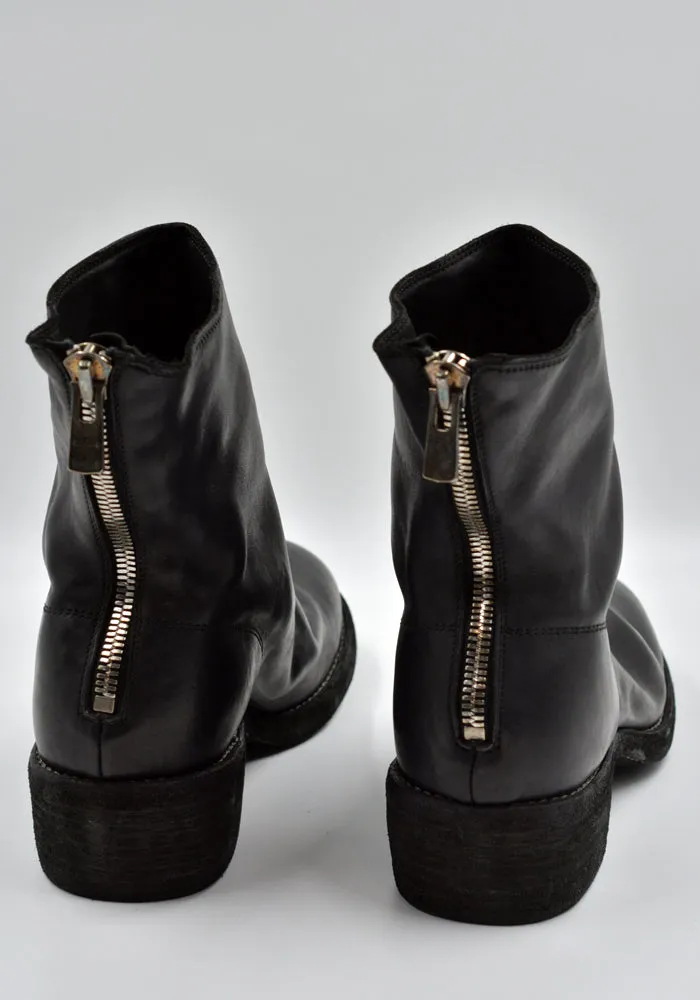 Every Scene Antimicrobial GUIDI 796Z SOFT HORSE FULL GRAIN LEATHER SHORT BOOTS BLACK