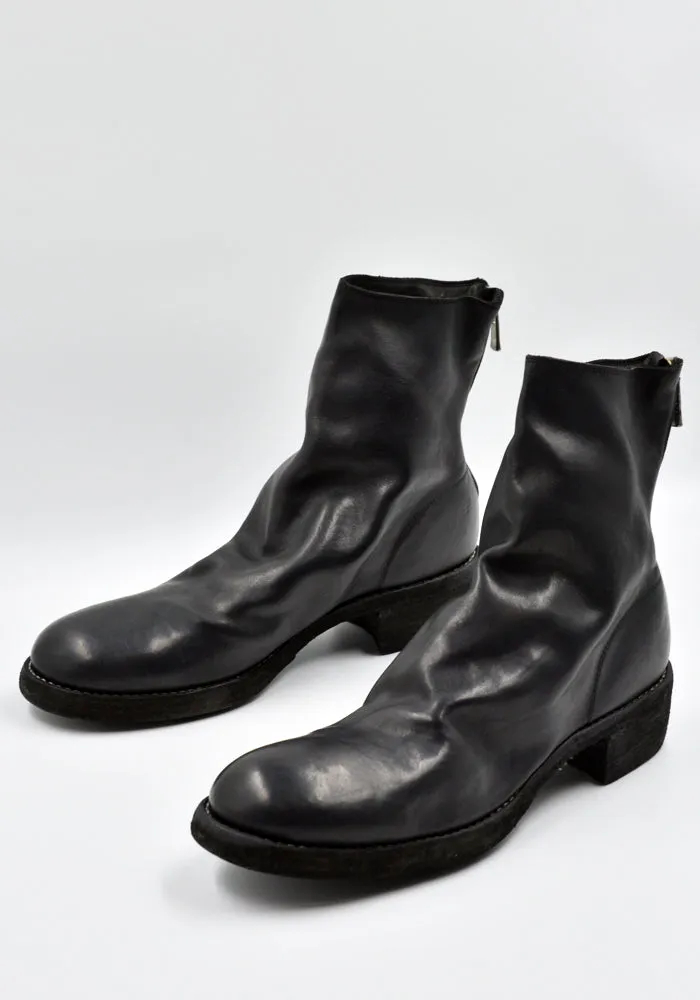 GUIDI 796Z SOFT HORSE FULL GRAIN LEATHER SHORT BOOTS BLACK Iconic look
