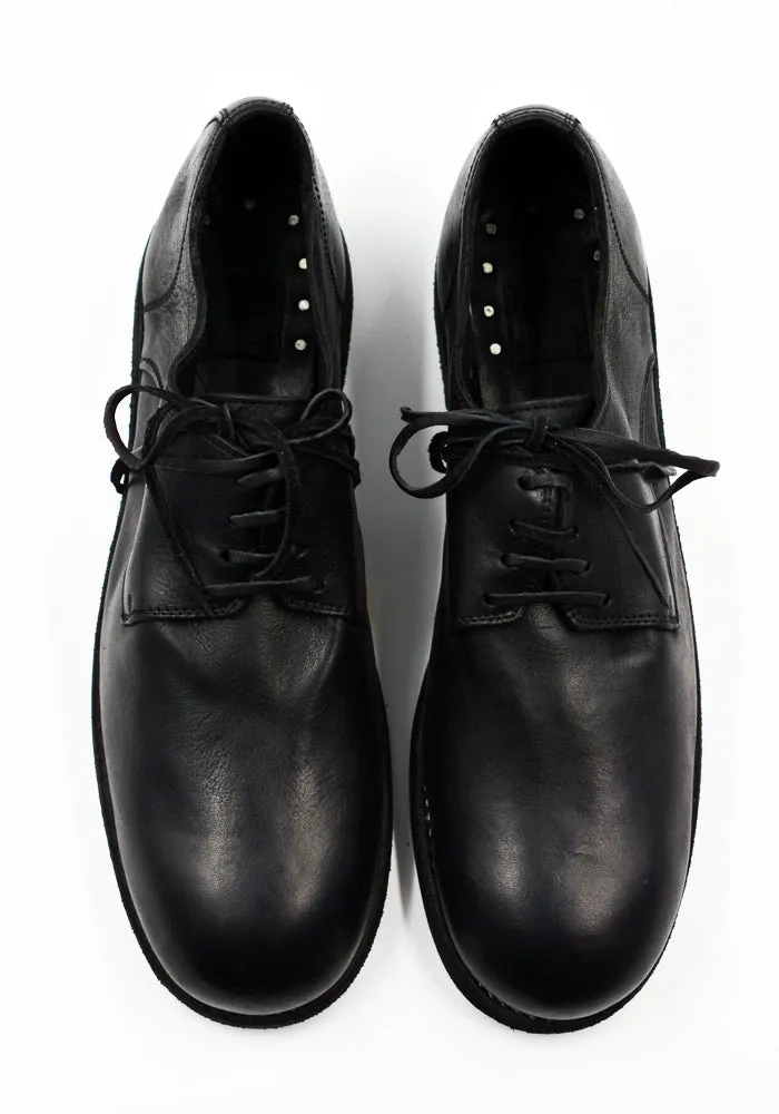 GUIDI 992X DONKEY FULL GRAIN LEATHER CLASSIC DERBY SHOES BLACK Fresh Touch Comfort Slip