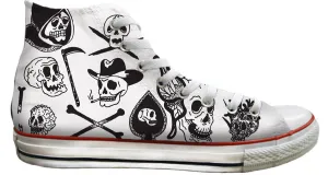 Baggins Original Hi Top Chris Savage Skull Neon Bright