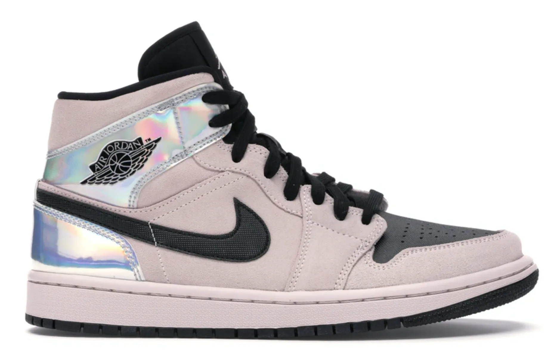 Long   Lasting Quality training shoes Jordan 1 Mid Dirty Powder Iridescent (W)