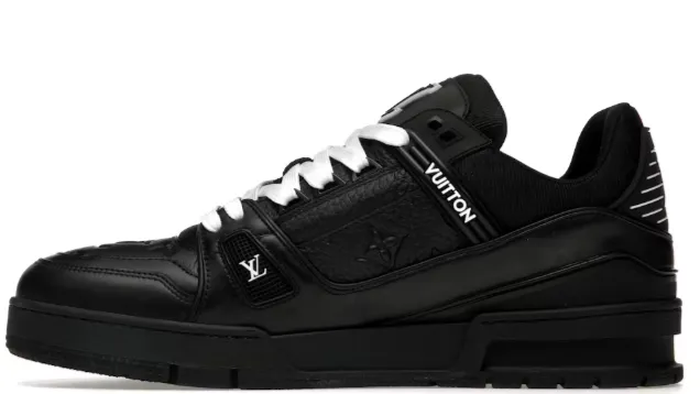 Fashion Base Louis Vuitton Trainer Black Embossed Monogram