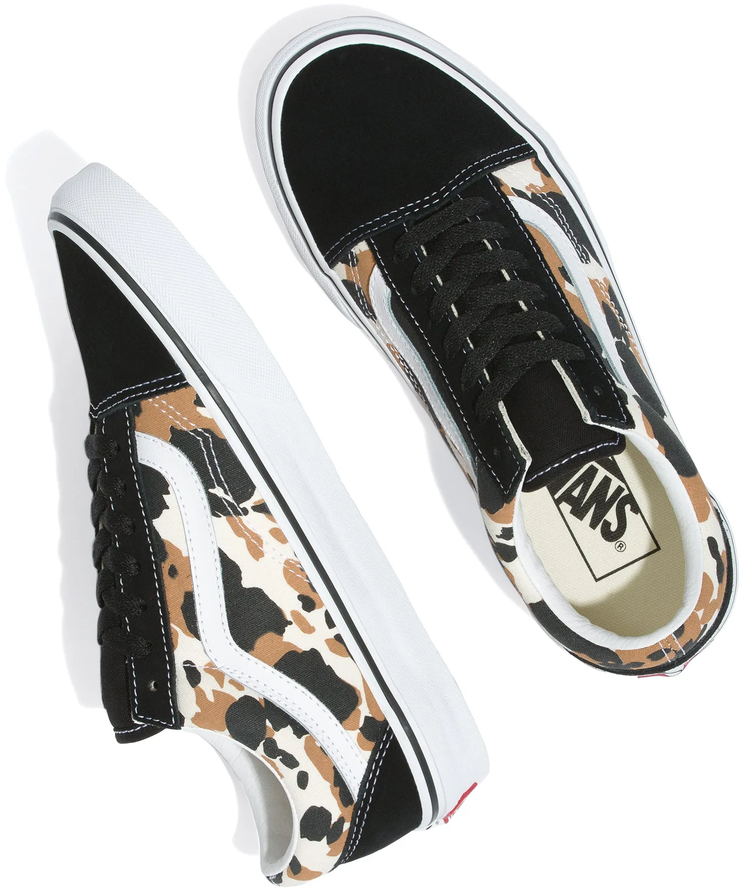 Pointed Toe Street Ready Ride Vans Old Skool Cow Multi
