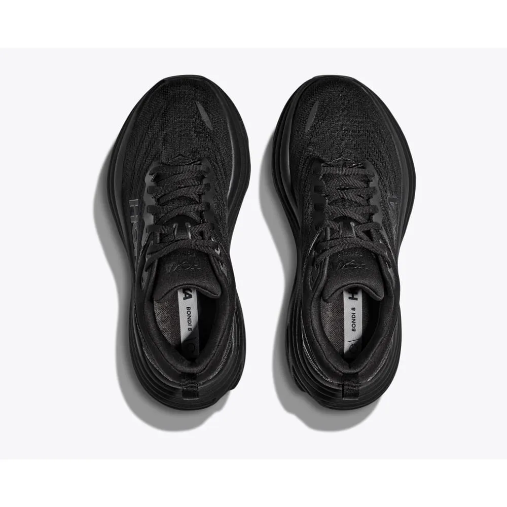 HOKA ONE ONE M BONDI 8-BLACK/BLACK Quick   Dry Walking Comfort