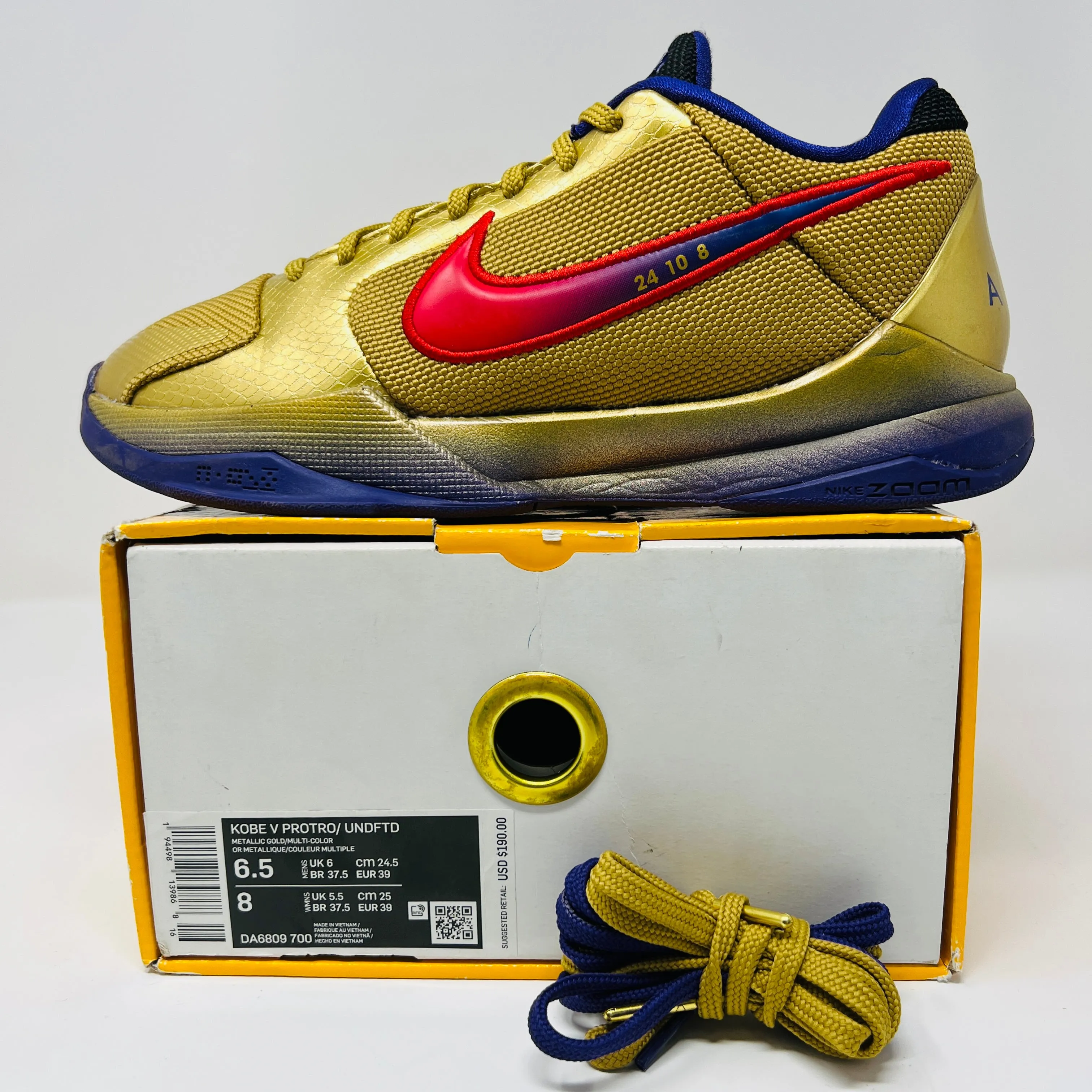 Nike Kobe 5 Protro Undefeated Hall of Fame All-around traction Neutral Fit