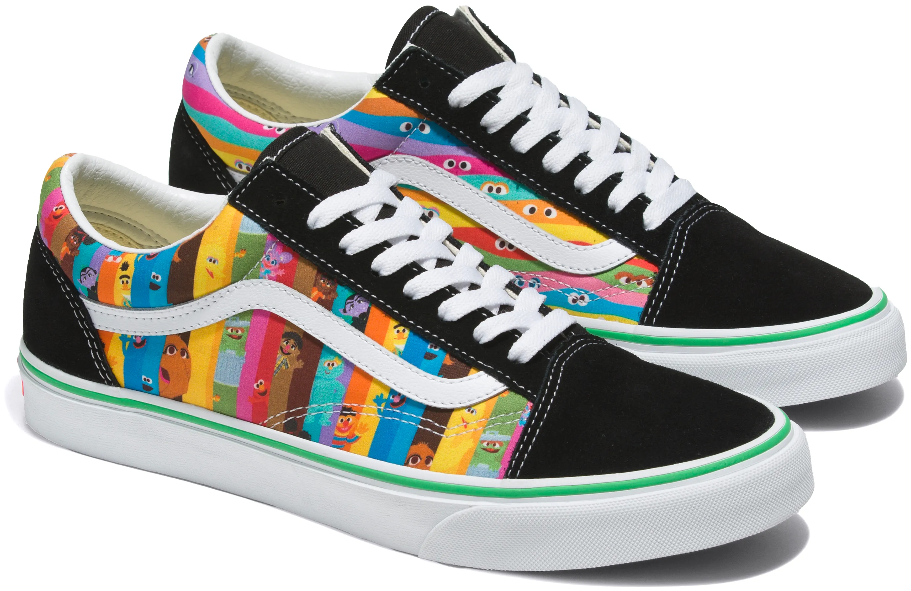 Wide fit Slip Free Vans Sesame Street Old Skool Multi