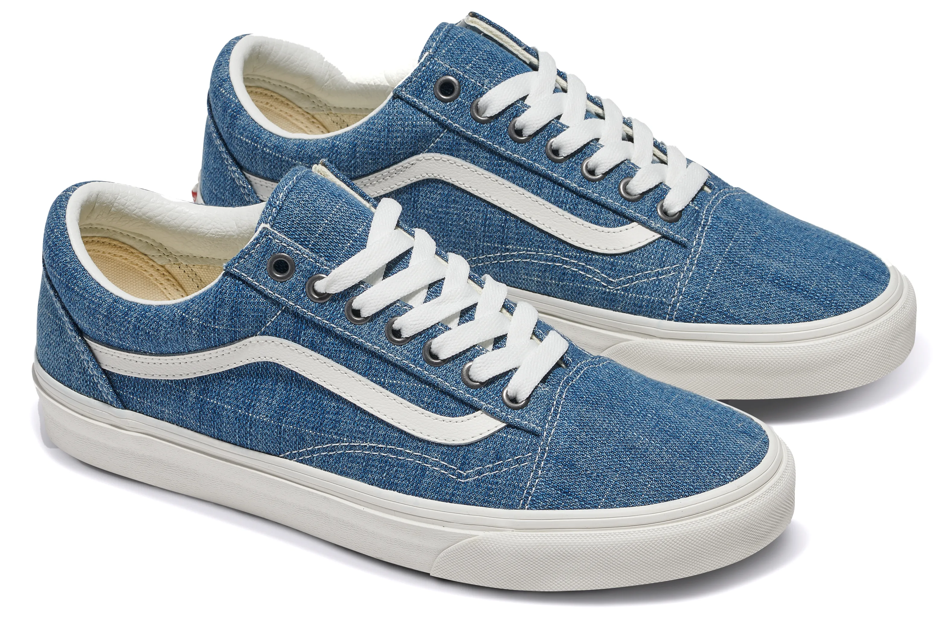 Vans Old Skool Threaded Denim Blue/White Urban Skate Anti   Slip