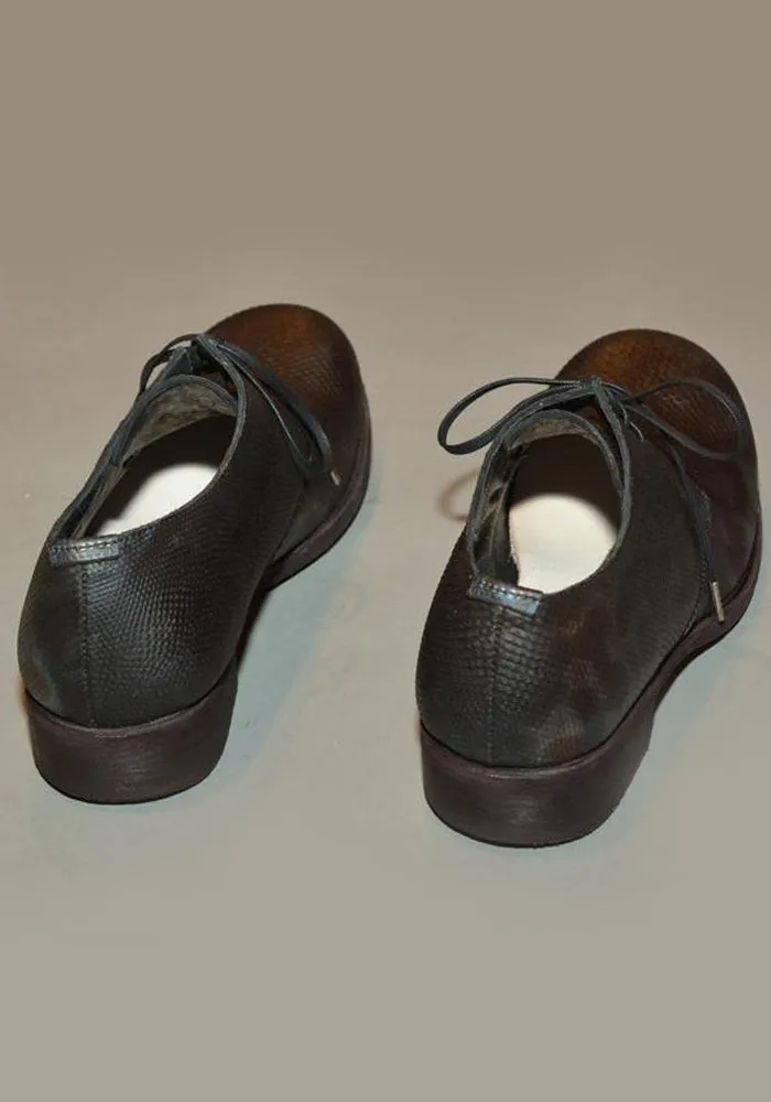 IS BY INDIVIDUAL SENTIMENTS MENS LEATHER DERBY SHOES BLUE/BLACK City Gear