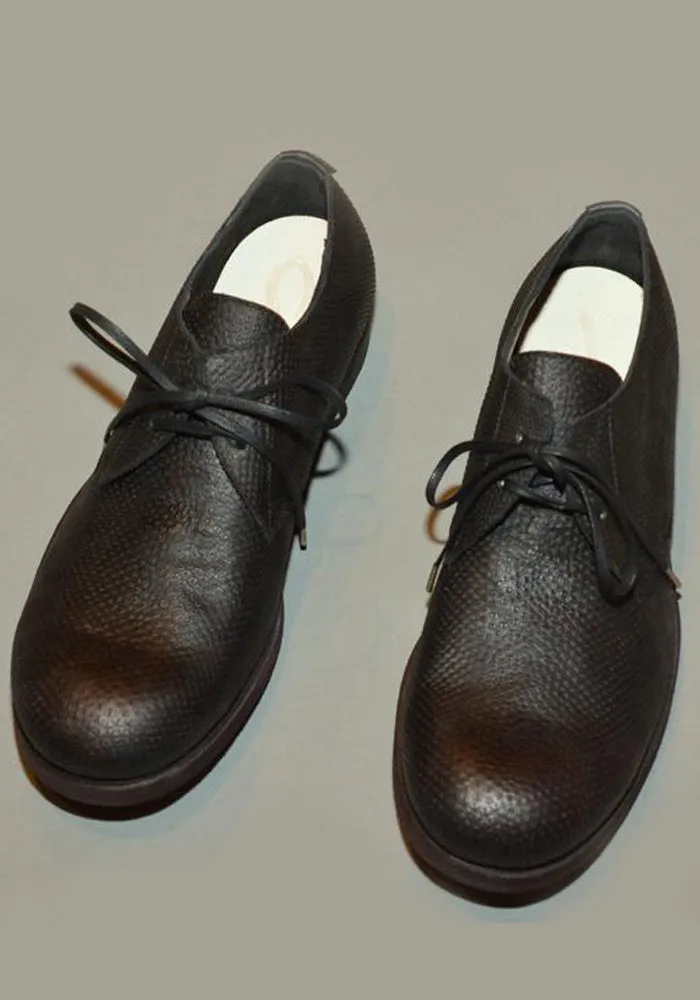 Rocker sole geometry IS BY INDIVIDUAL SENTIMENTS MENS LEATHER DERBY SHOES BLUE/BLACK