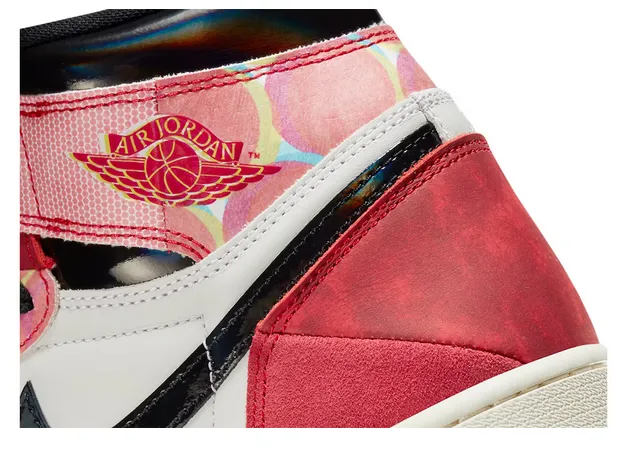 Jordan 1 High OG Spider-Man Across the Spider-Verse Rubberized Heel Guard Enhanced Stability